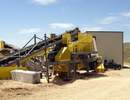 Crusher and screening trailer with conveyors