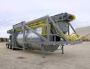 Aesco Madsen portable 80 ton silo with drag conveyor